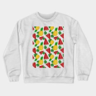 Watermelon and pineapple pattern Crewneck Sweatshirt